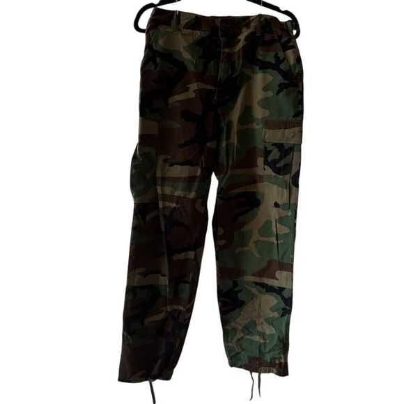 Vintage 90s Men's Camo Military Jacket and Pants Size S Button-Up Short Length - Picture 15 of 15